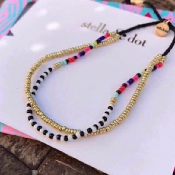 Stella & Dot | Dainty Gold Bracelet🌈Beaded Melody Bracelet - Picture 5 of 9